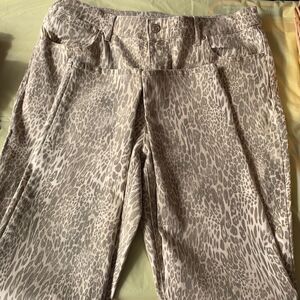 Chico’s stretch Animal print jeans